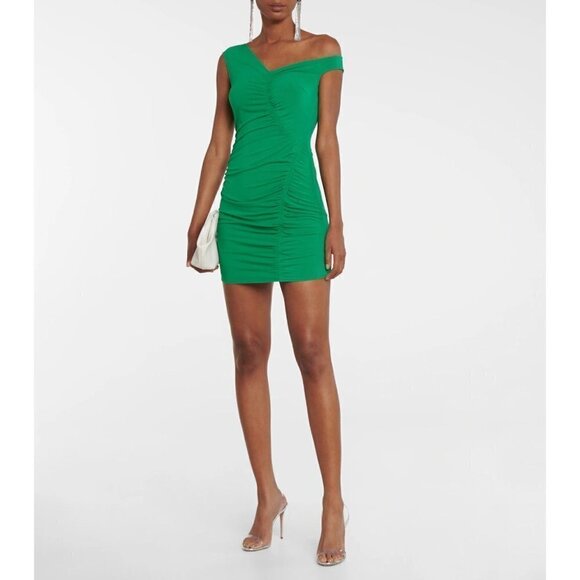 SELF-PORTRAIT Ruched Minidress Green Size 4 - Picture 1 of 10